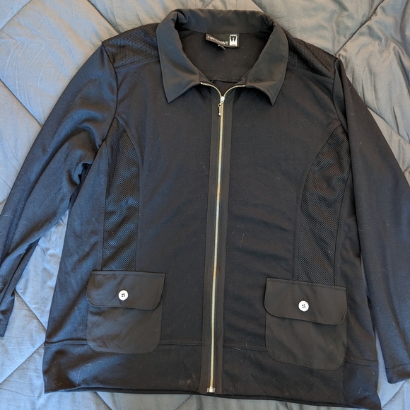 Mens Antthony Black Jacket with Gold Zipper NWOT XL - Picture 4 of 6